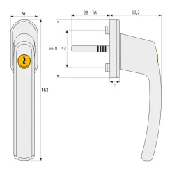 Fenstergriff FG210S B/SB^Abus Discount