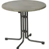 acamp Tisch Piazza Durchmesser 80 cm klappbar anthrazit/cemento