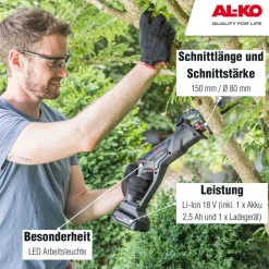 AL-KO Akku-Handsäge PS 1815 Set inkl Akku