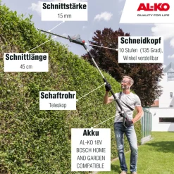 Akku-Hochheckenschere 18 V HTA 1845^AL-KO Clearance