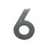 Edelstahl-Hausnummer 6 satiniert*Alpertec Outlet