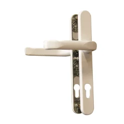 Schmalrahmengarnitur Oval 8/92 mm Dr/Dr weiß*Alpertec