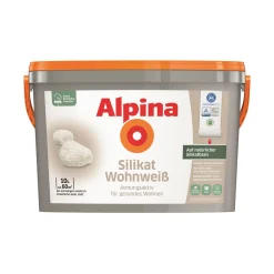 Wandfarbe Silikat Wohnweiß 10 L*Alpina