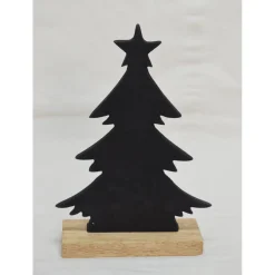 Aluminium Baum auf Sockel schwarz H21 cm