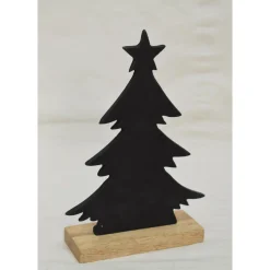 Aluminium Baum auf Sockel schwarz H21 cm