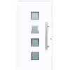 Aluminium Sicherheits-Haustür Mailand Exklusiv 75 mm weiß 110 x 210 cm Anschlag rechts inkl Griffset