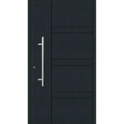 Aluminium Sicherheits-Haustür Cagliari Exklusiv 75 mm anthrazit 110 x 210 cm Anschlag links inkl Griffset* Hot