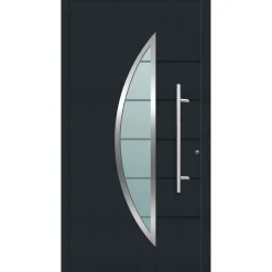 Aluminium Sicherheits-Haustür Sassari Exklusiv 75 mm anthrazit 110 x 210 cm Anschlag rechts inkl Griffset* Clearance