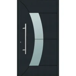 Aluminium Sicherheits-Haustür Verona Exklusiv 75 mm anthrazit 110 x 210 cm Anschlag links inkl Griffset* Outlet