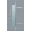 Aluminium Sicherheits-Haustür Bari Exklusiv 75 mm grau 100 x 210 cm Anschlag links inkl Griffset