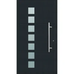 Aluminium Sicherheits-Haustür Padua Exklusiv 75 mm anthrazit 110 x 210 cm Anschlag rechts inkl Griffset* Online