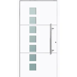 Aluminium Sicherheits-Haustür Padua Superior 60 mm grau 100 x 210 cm Anschlag rechts inkl Griffset* Best