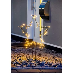 Gartenstecker Stern 100 LEDs Außen batteriebetrieben^Ambientis