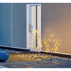 Gartenstecker Stern 100 LEDs Außen batteriebetrieben^Ambientis