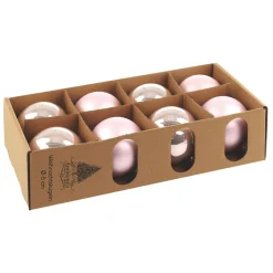 Ambientis Glaskugeln 8 cm rosa Mix