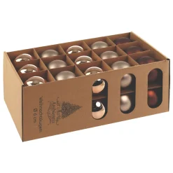 Ambientis Glaskugeln 6 cm braun champagner Mix
