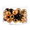 Glaskugeln 6 cm schwarz gold Mix^Ambientis