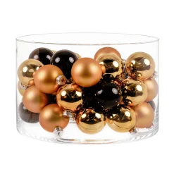 Glaskugeln 6 cm schwarz gold Mix^Ambientis