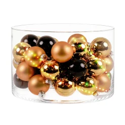 Glaskugeln 6 cm schwarz gold Mix^Ambientis