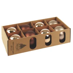 Ambientis Glaskugeln 8 cm braun/ champagner Mix