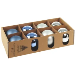 Ambientis Glaskugeln 8 cm blau Mix