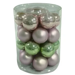 Glaskugeln 3 cm Rosa-Mint-Mix 28 Stk.*Ambientis Discount