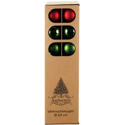 Glaskugeln 4,5 cm rot grün Mix^Ambientis