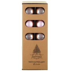 Ambientis Glaskugeln 6 cm rosa Mix