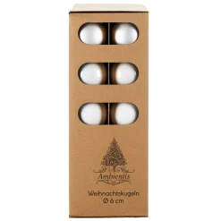 Ambientis Glaskugeln 6 cm weiss Mix