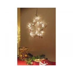 Perlen-Lichterstern mit 20 warmweißen LEDs batteriebetrieben^Ambientis Hot