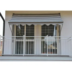 Angerer Freizeitmöbel GmbH Klemmmarkise grau gestreift, 200 cm