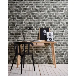 AS Creation Vliestapete neue Bude 2.0 10,05 x 0,53 m Bruchstein anthrazit