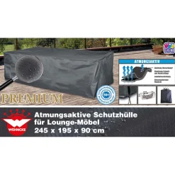 Atmungsaktive Schutzhülle für Lounge-Möbel 245x195x90 cm