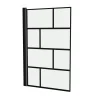 Badewannenfaltwand Bricks schwarz 75 x 125 cm^Aurlane Clearance