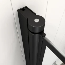 Badewannenfaltwand Bricks schwarz 75 x 125 cm^Aurlane Clearance