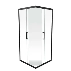 Aurlane Eckdusche Black Eclipse schwarz matt 90 x 90 cm