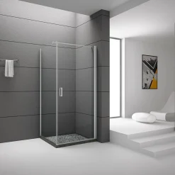 Glasdusche Silver Square 90 x 200 x 90 cm^Aurlane