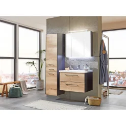 Badblock Bergen Eiche/anthrazit inkl Beleuchtung