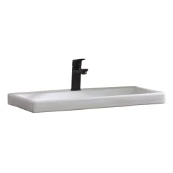 BADMOBIL Keramikwaschtisch CRAFT 64 x 5 x 37 cm ohne Überlauf weiß*