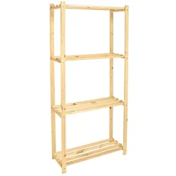 Holzlattenregal mit 4 Böden*Basic Outlet