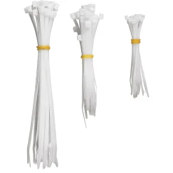 Basic Kabelbinder-Set weiß 75-teilig