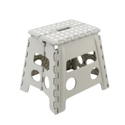 Basic Klapphocker grau 37 x 30 x 32 cm rutschfest mit Tragegriff