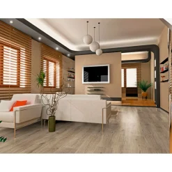 Basic Laminatboden Trendeiche grau 138 x 19,3 cm