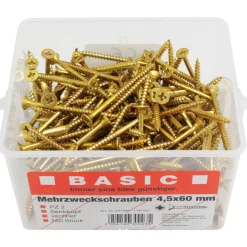 Mehrzweckschraube 4,5 x 60 mm 260 Stück im Eimer*Basic Best
