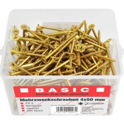 Mehrzweckschraube 4,0 x 50 mm 400 Stück im Eimer^Basic Discount