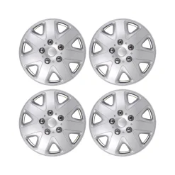 Radzierblenden-Set 14 Zoll silber 4-teilig^Basic Discount