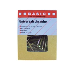 Universalschraube 5,0 x 80 PZ 50 Stück*Basic New