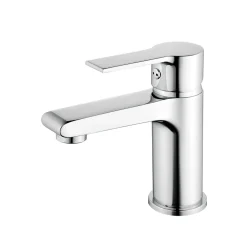 Waschtischarmatur Arles chrom mit EcoKlick-Funktion inkl Ablaufgarnitur^Basic New