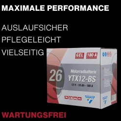 Batterie GEL YTX12-BS 12Ah 240A