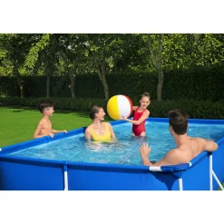 Steel Pro Frame Pool-Set mit Filterpumpe 400 x 211 x 81 cm blau eckig^Bestway Outlet